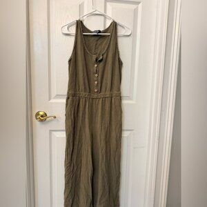 Hudson Gray Olive Sleeveless Jumpsuit